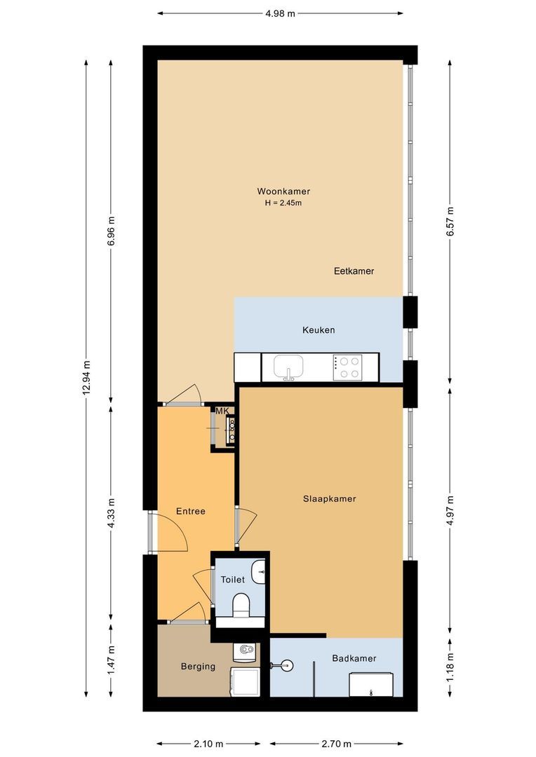 van Panhuysstraat 47 F, Noordwijk plattegrond-0