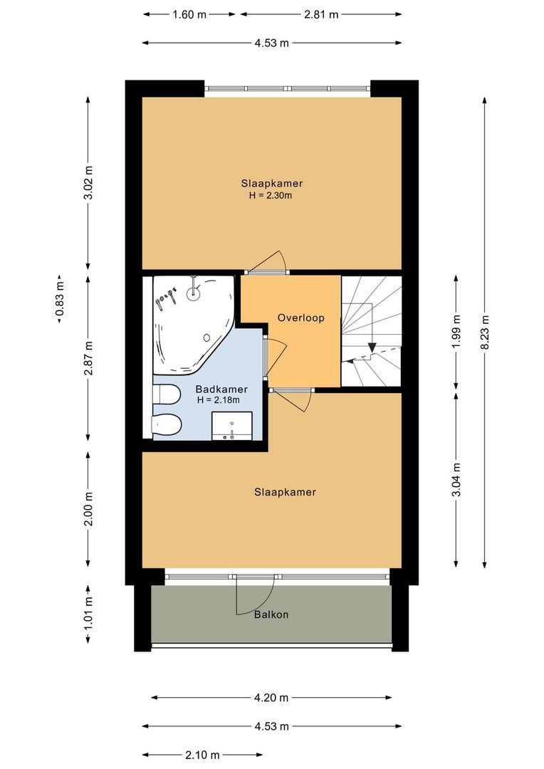 Abraham van Royenstraat 100, Noordwijk plattegrond-3