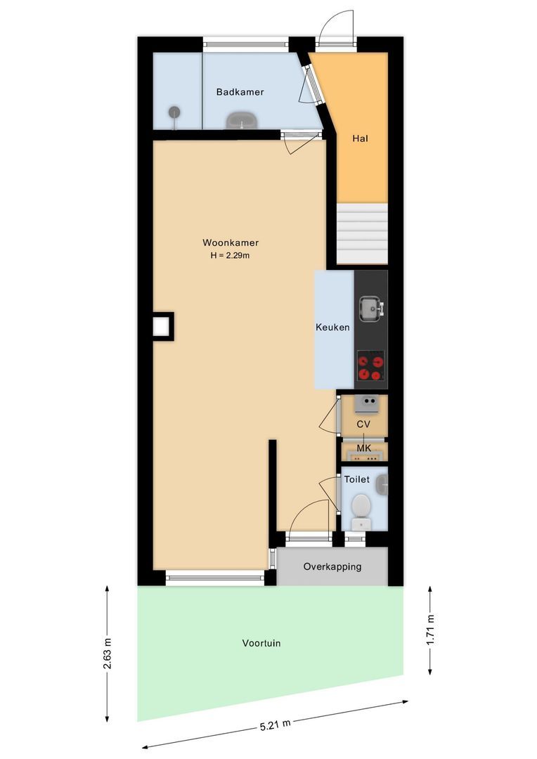 Abraham van Royenstraat 100, Noordwijk plattegrond-0