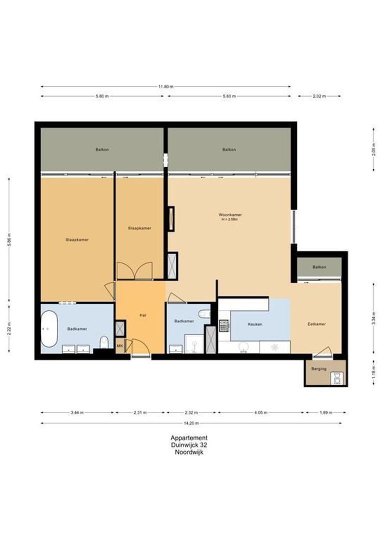 Duinwijck 32, Noordwijk plattegrond-0