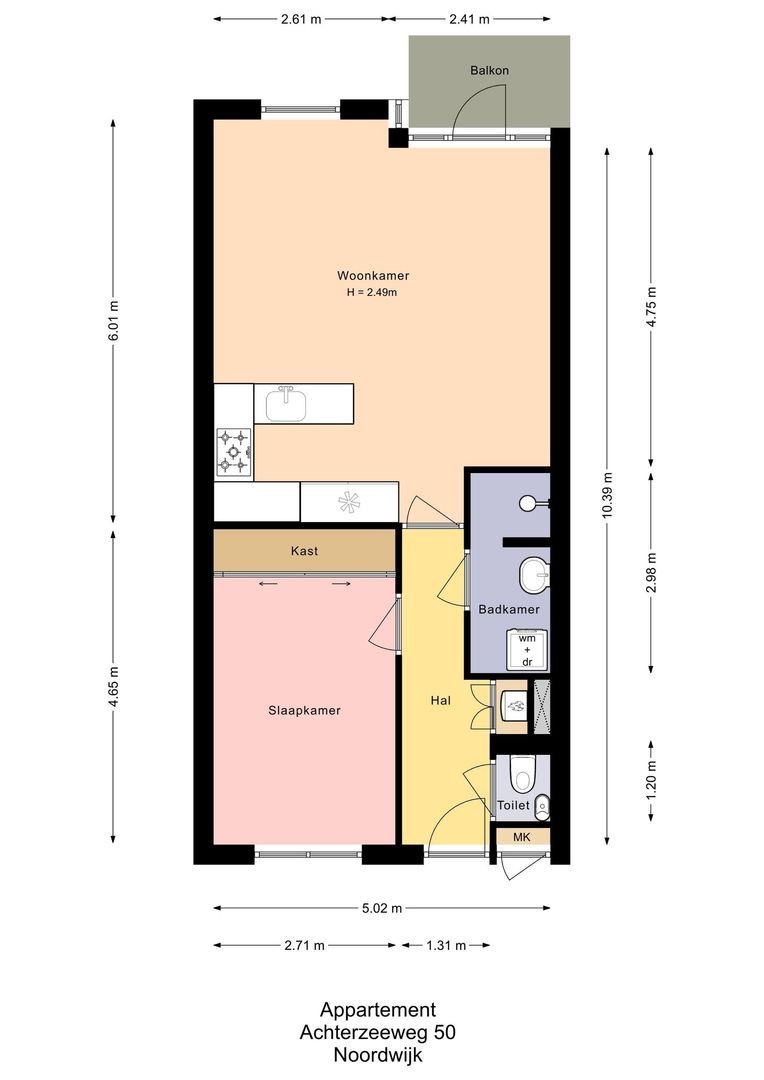 Achterzeeweg 50, Noordwijk plattegrond-0