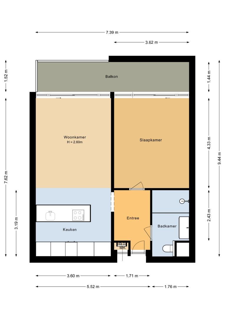 Duinroos 45, Noordwijk plattegrond-0