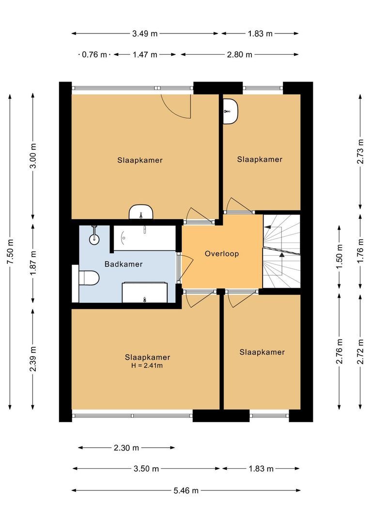 Marijkestraat 8, Noordwijk plattegrond-2