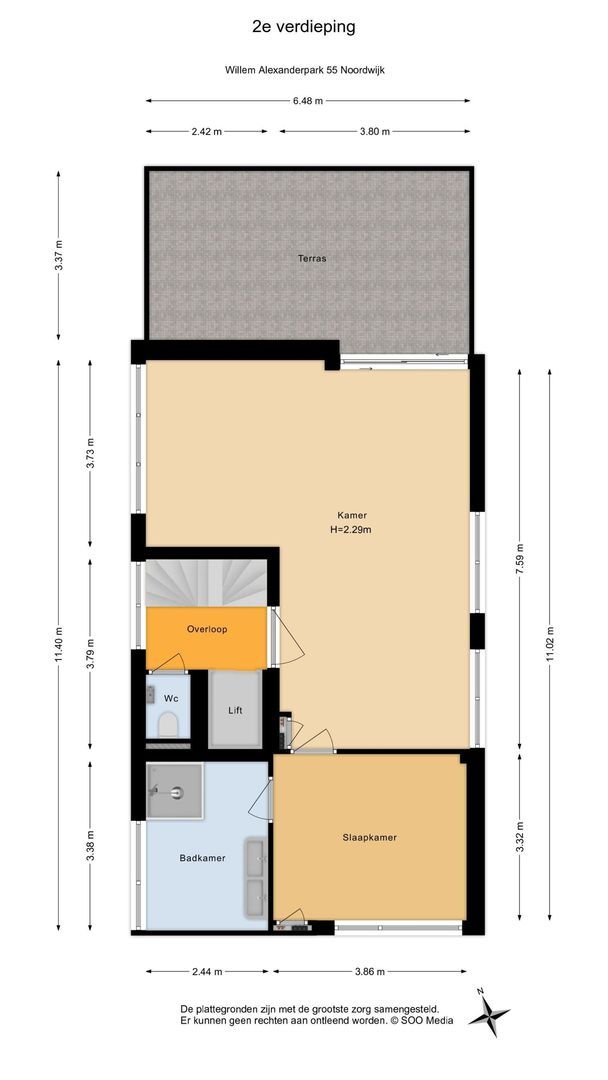Willem-Alexanderpark 55, Noordwijk plattegrond-2