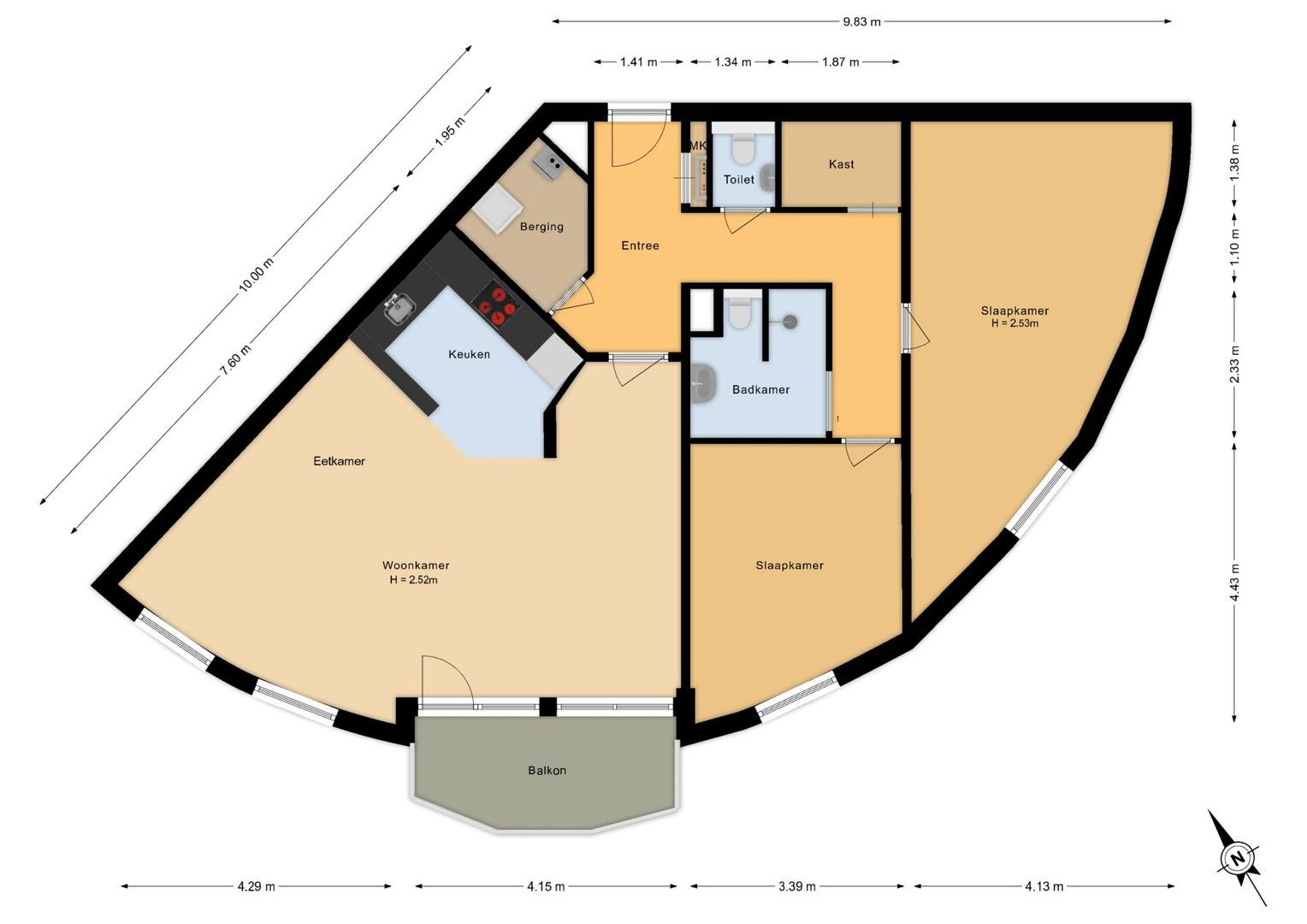 Groot Hoogwaak 107, Noordwijk plattegrond-0