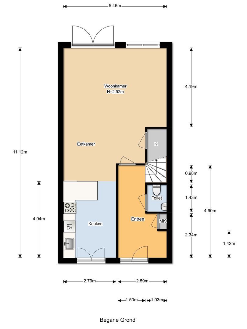 Nieuwe Voorstraat 55, Noordwijk plattegrond-1