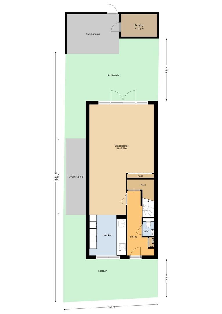 Schiewei 5, Noordwijk plattegrond-0