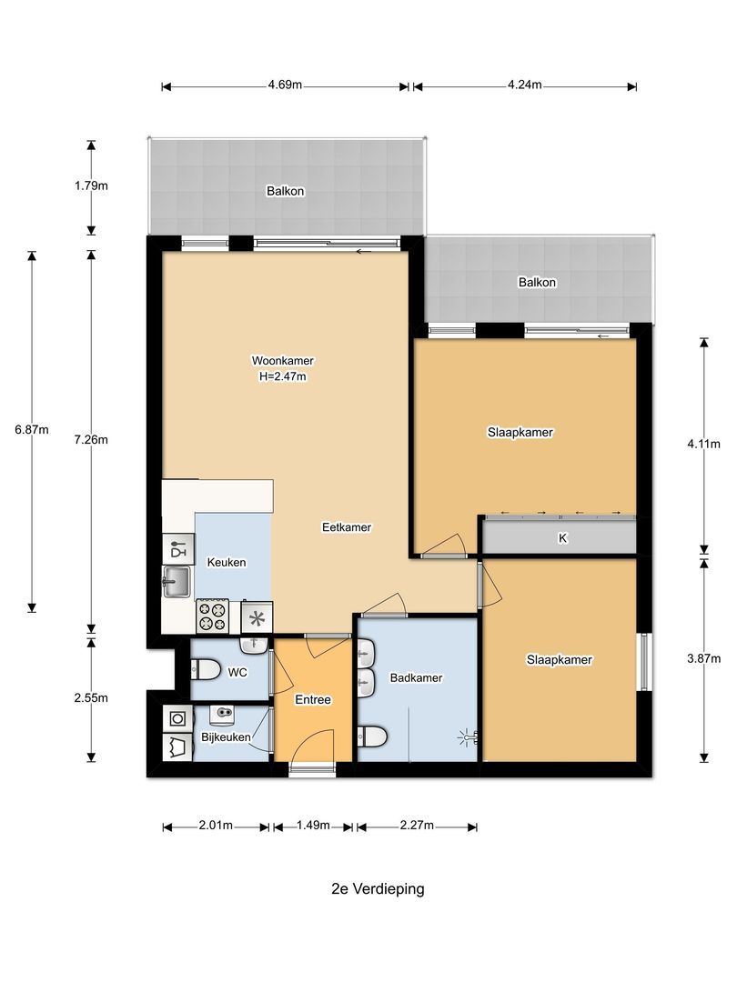 Parallel Boulevard 25 A, Noordwijk plattegrond-0