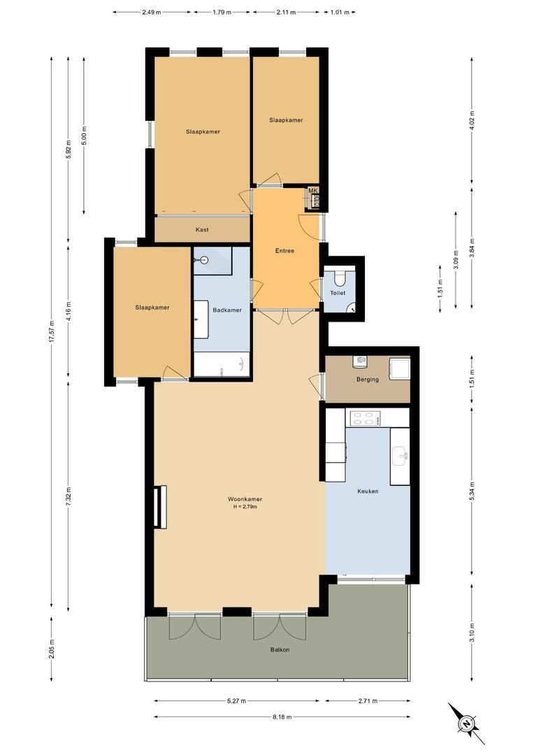 Biezenland 25, Noordwijk plattegrond-0