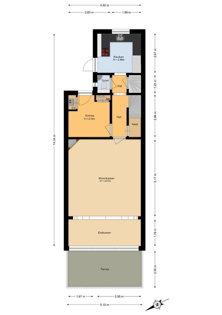 Koningin Astrid Boulevard 42, Noordwijk plattegrond-1