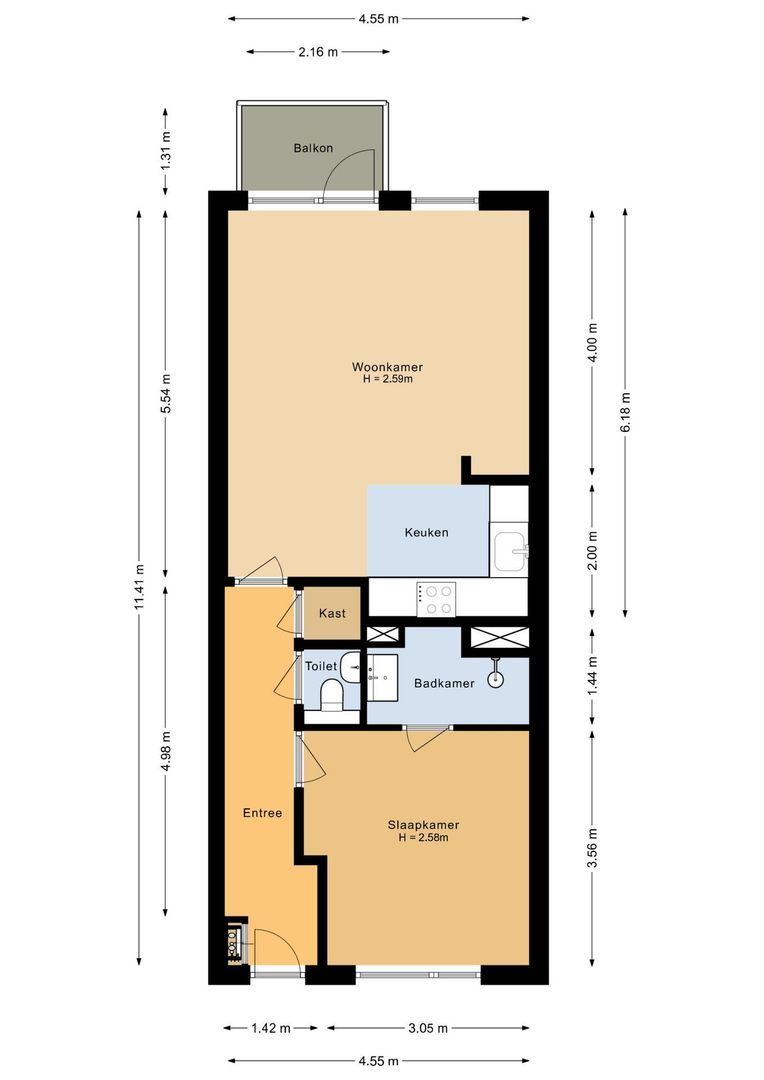 Toekomststraat 1 E, Noordwijk plattegrond-0