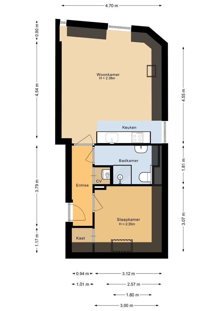 Voorstraat 54 D, Noordwijk plattegrond-0