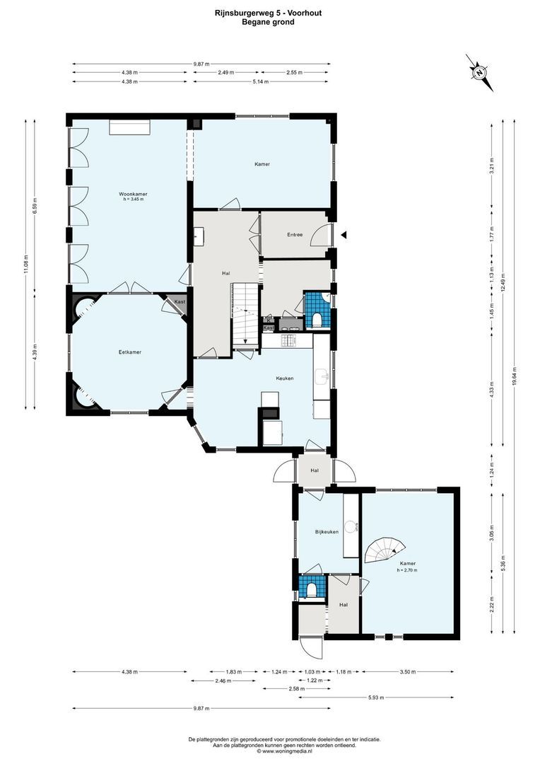 Rijnsburgerweg 5, Voorhout plattegrond-1