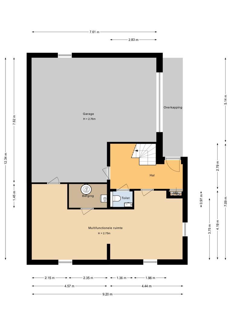 Javaweg 1, Noordwijk plattegrond-1