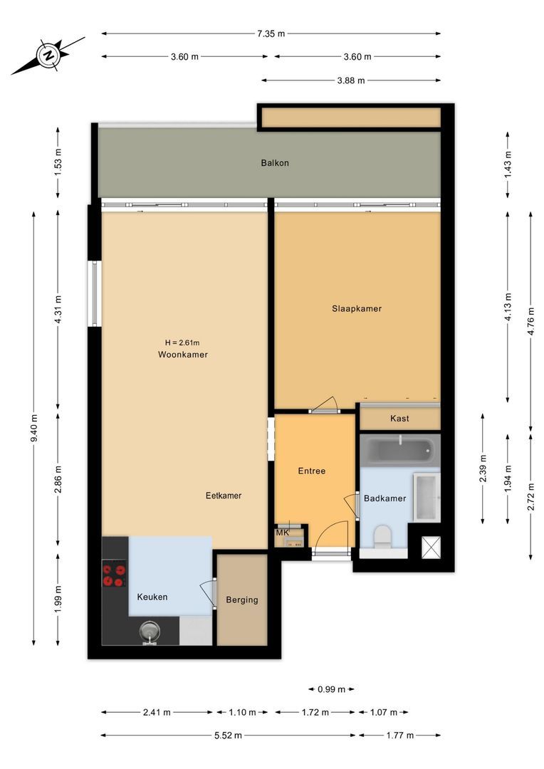 Duindistel 74, Noordwijk plattegrond-0