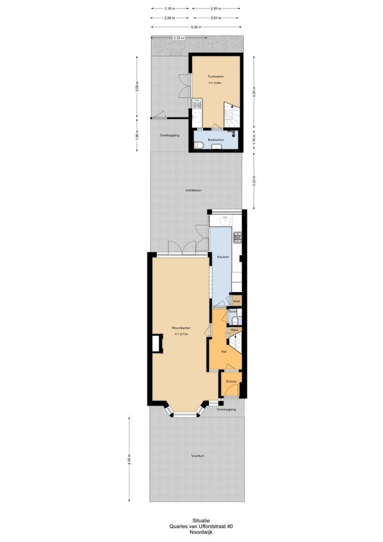 Quarles van Uffordstraat 40, Noordwijk plattegrond-0