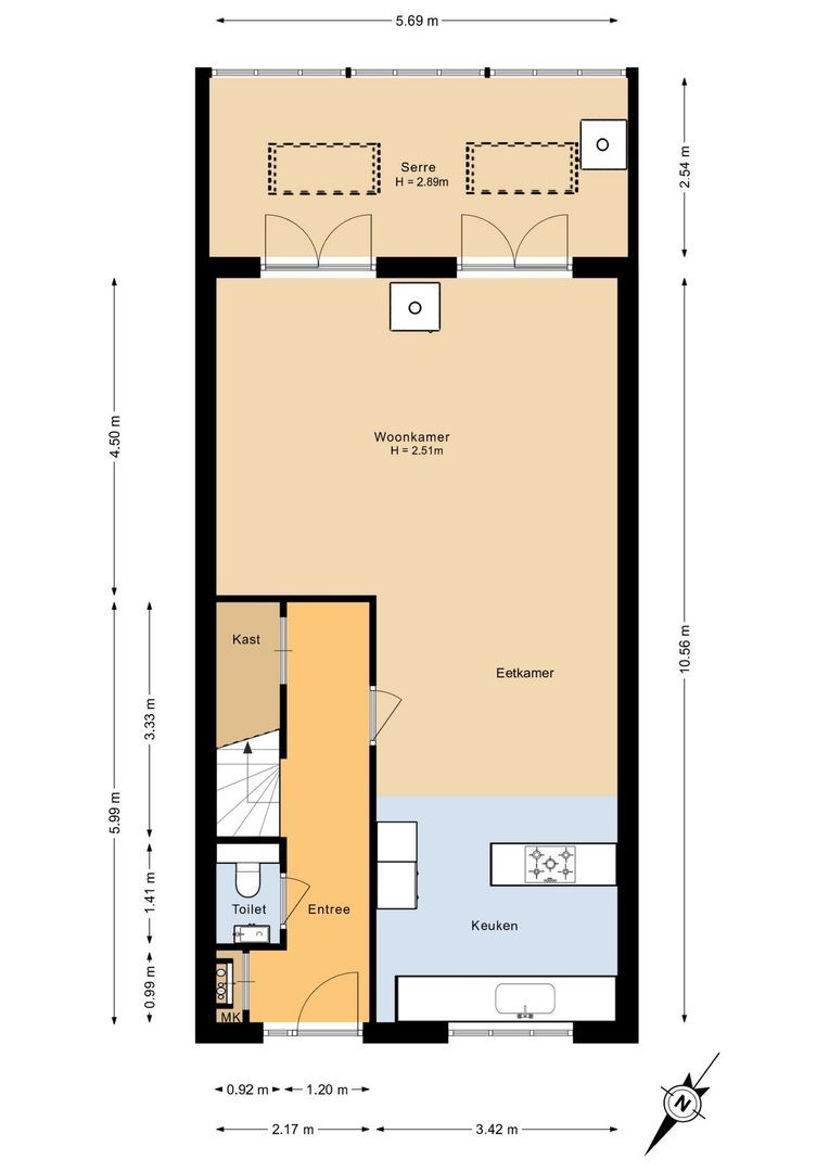 Huis ter Duinstraat 52, Noordwijk plattegrond-1