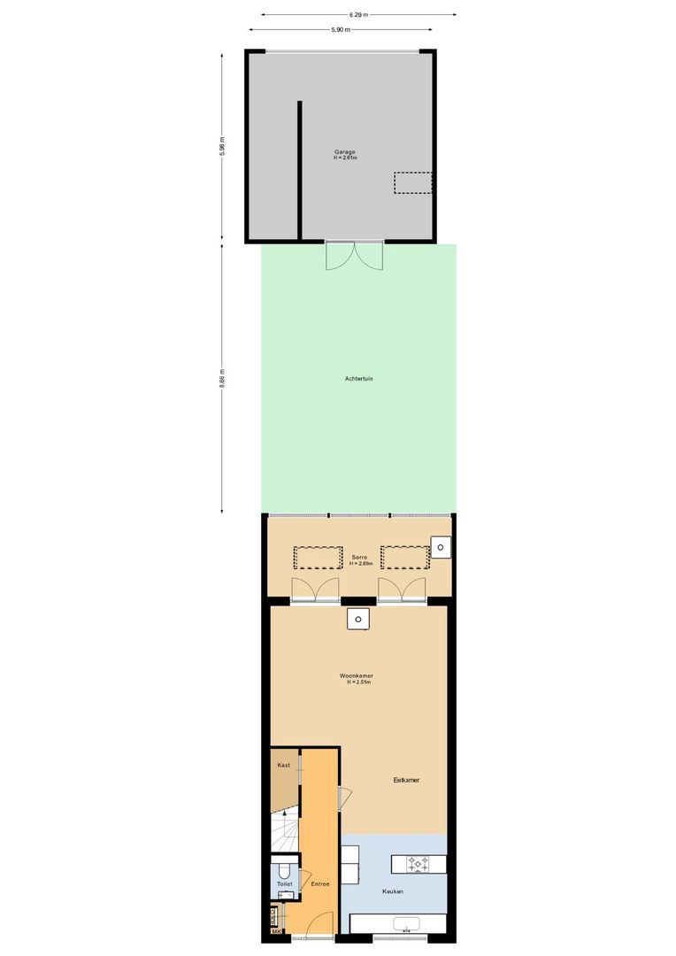 Huis ter Duinstraat 52, Noordwijk plattegrond-0