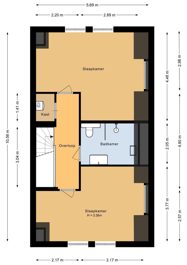 Huis ter Duinstraat 52, Noordwijk plattegrond-3
