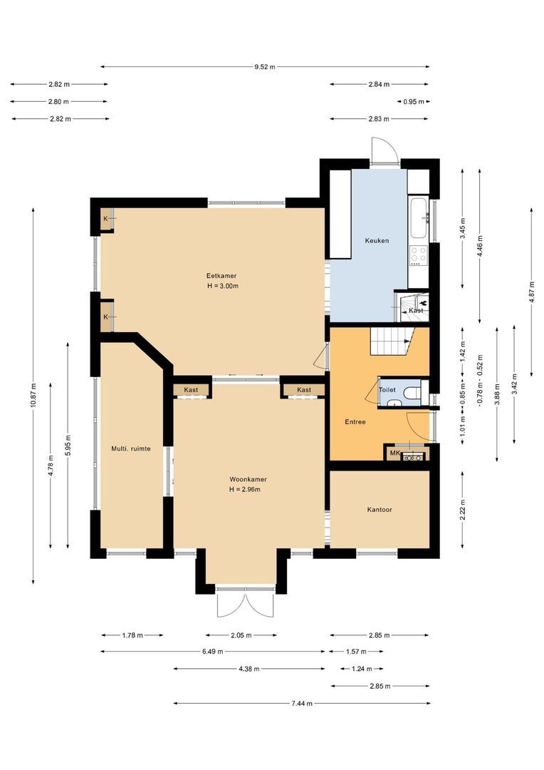 Rembrandtweg 5, Noordwijk plattegrond-1