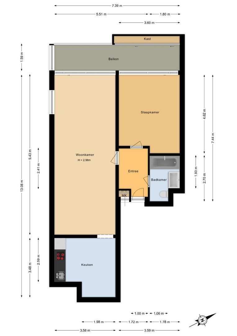 Duindistel 73, Noordwijk plattegrond-0