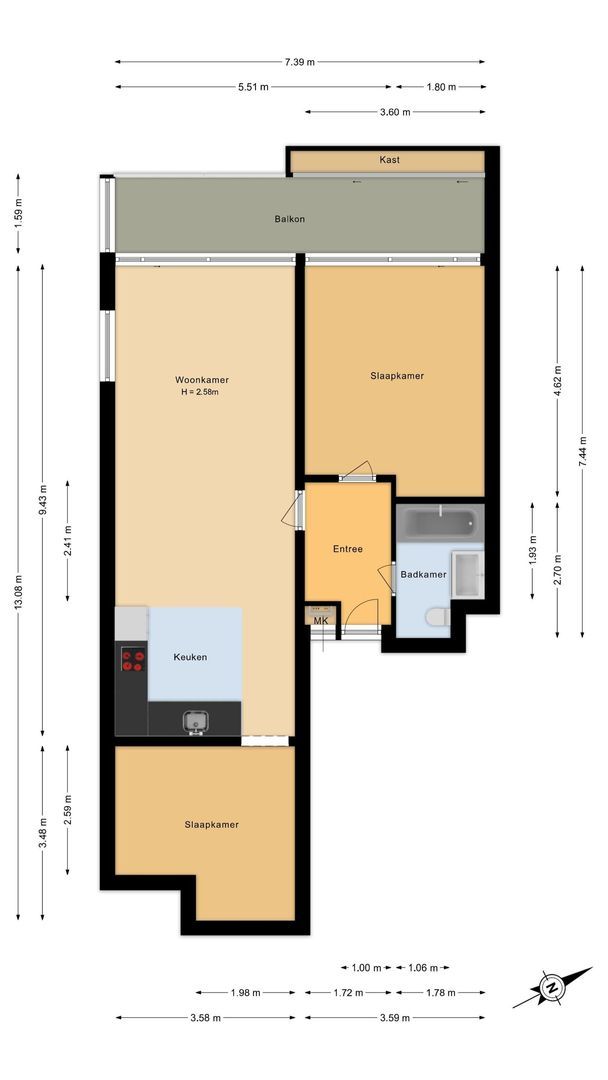 Duindistel 73, Noordwijk plattegrond-1