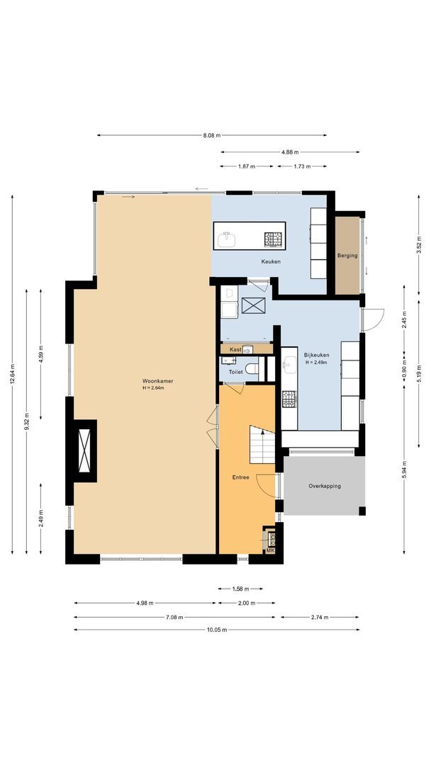 Poelweg 16, Warmond plattegrond-1