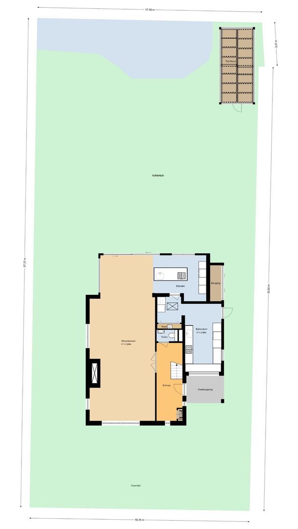 Poelweg 16, Warmond plattegrond-0