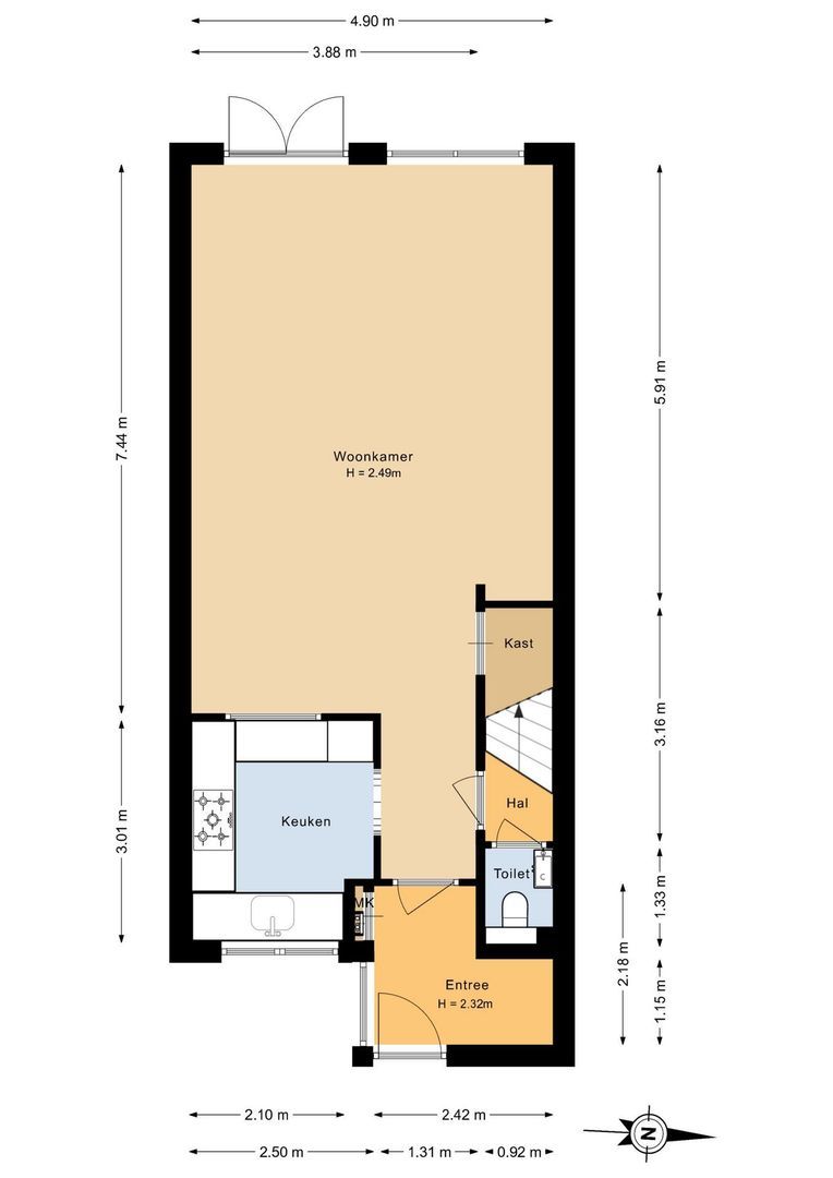 Hoogtij 185, Noordwijk plattegrond-1