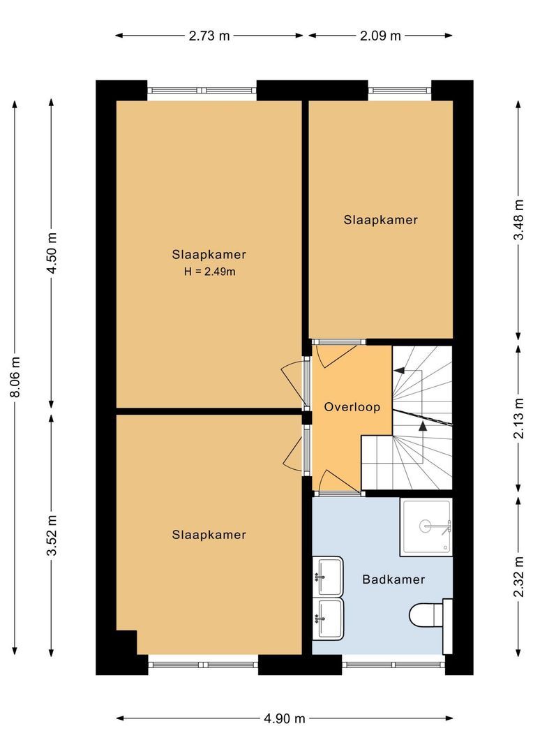 Hoogtij 185, Noordwijk plattegrond-2