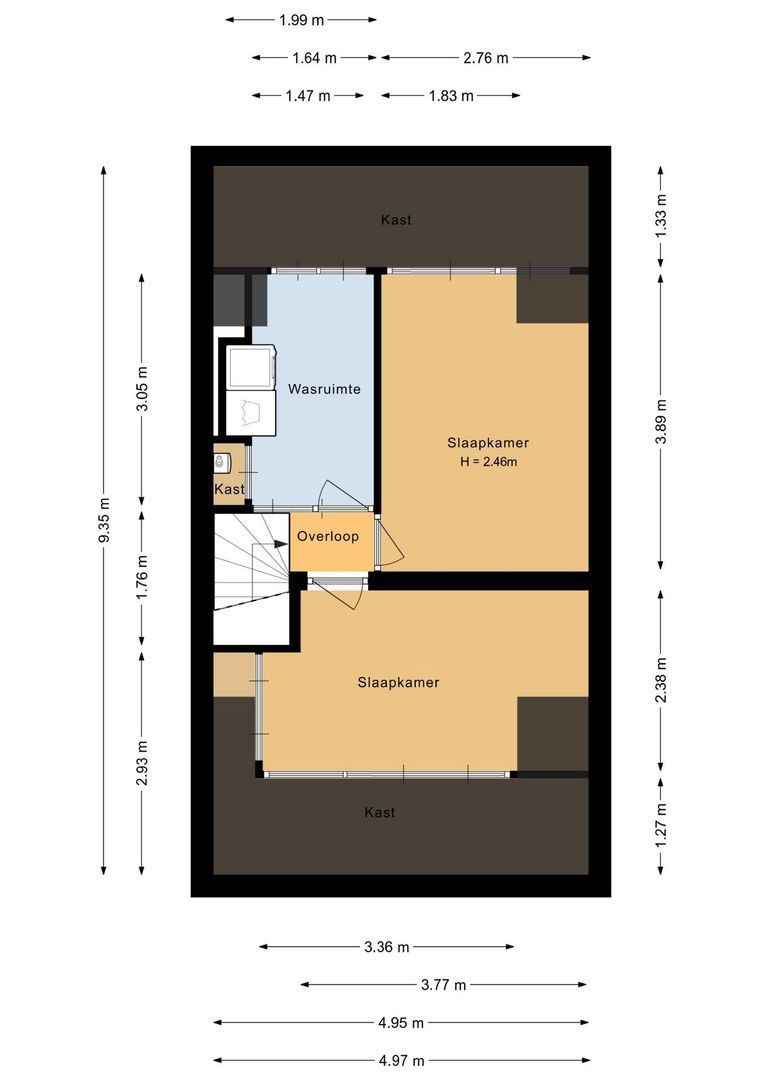 Schapedel 17, Noordwijk plattegrond-3