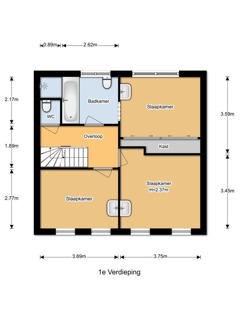 Nicolaas Barnhoornweg 8, Noordwijk plattegrond-2