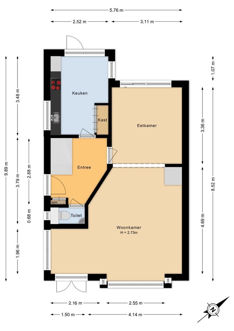 Duinweg 33, Noordwijk plattegrond-1
