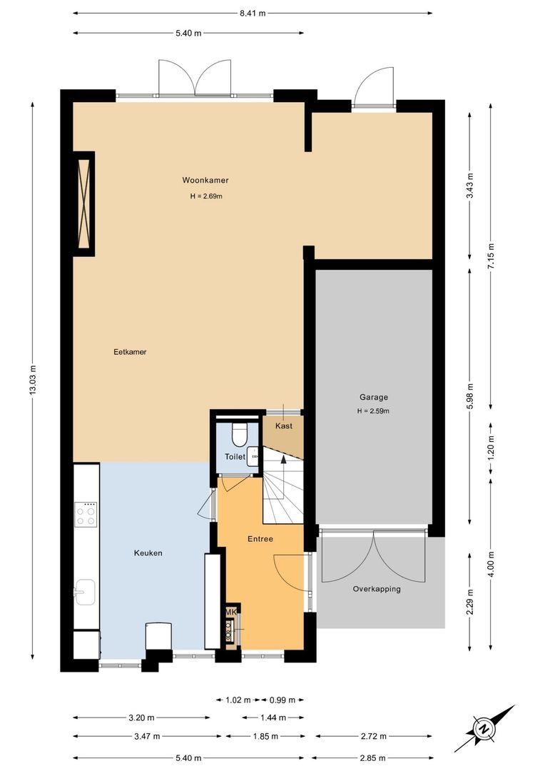 Binnenhof 22, Noordwijk plattegrond-1