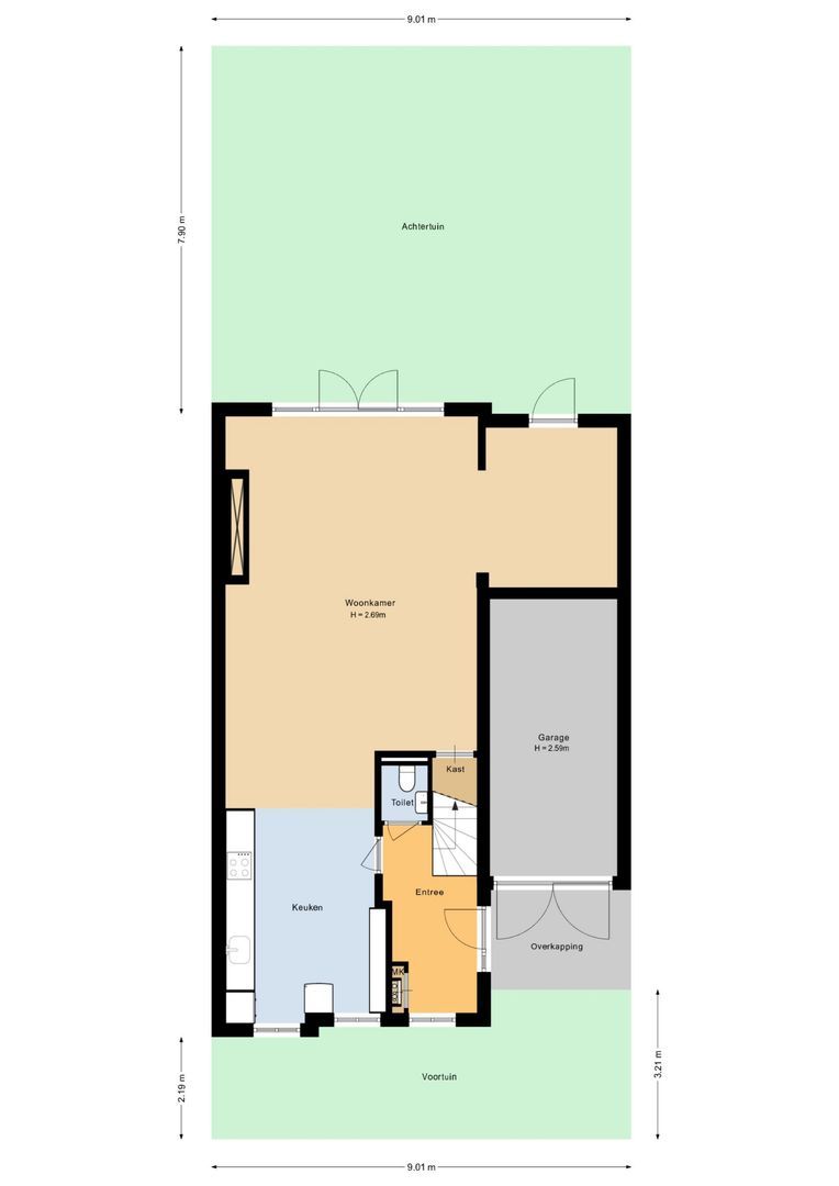Binnenhof 22, Noordwijk plattegrond-0