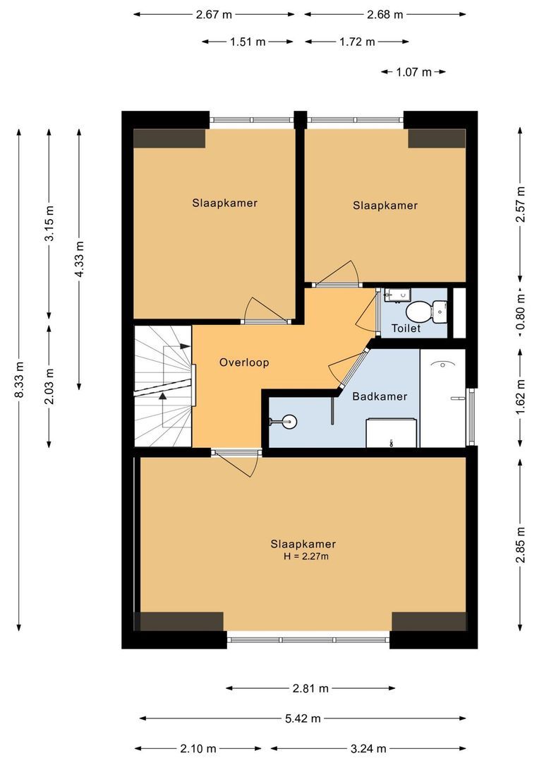 Boerenburgerweg 31 B, Noordwijk plattegrond-2