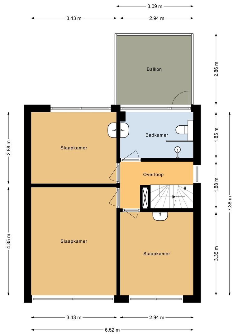 Duinwetering 13, Noordwijk plattegrond-2