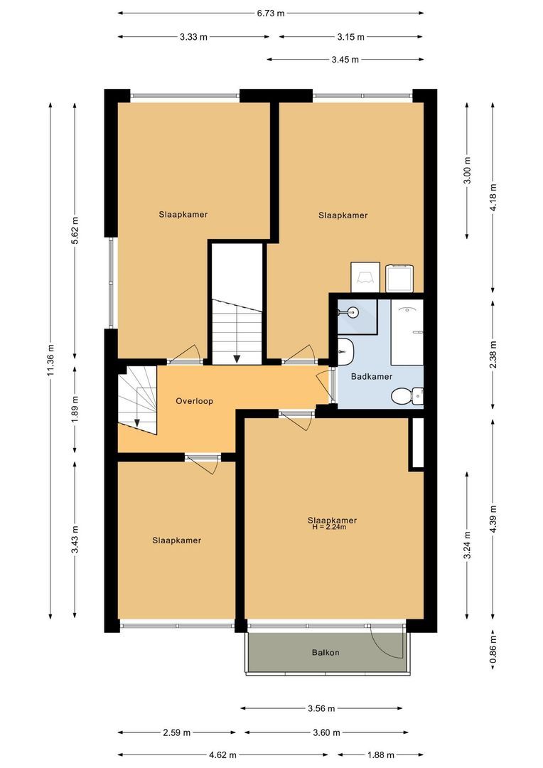 Duinwetering 18, Noordwijk plattegrond-2
