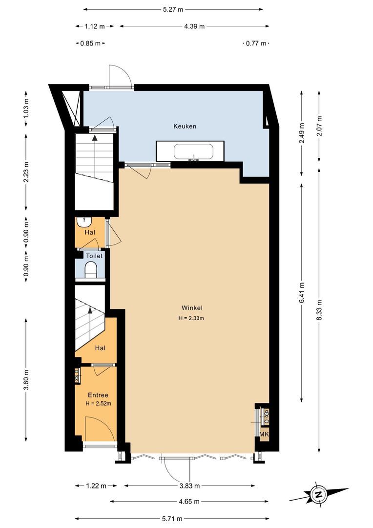 Prins Bernhardstraat 47, Noordwijk plattegrond-1