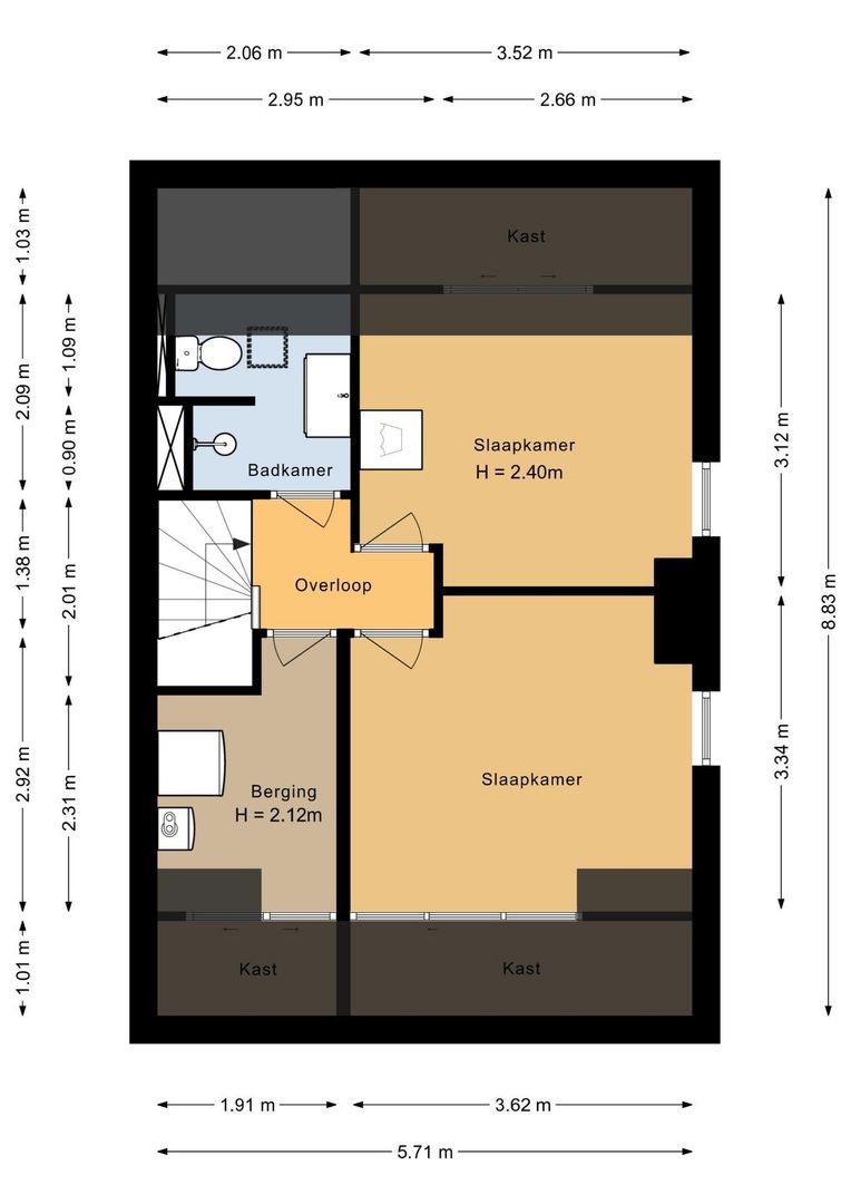 Prins Bernhardstraat 47, Noordwijk plattegrond-3