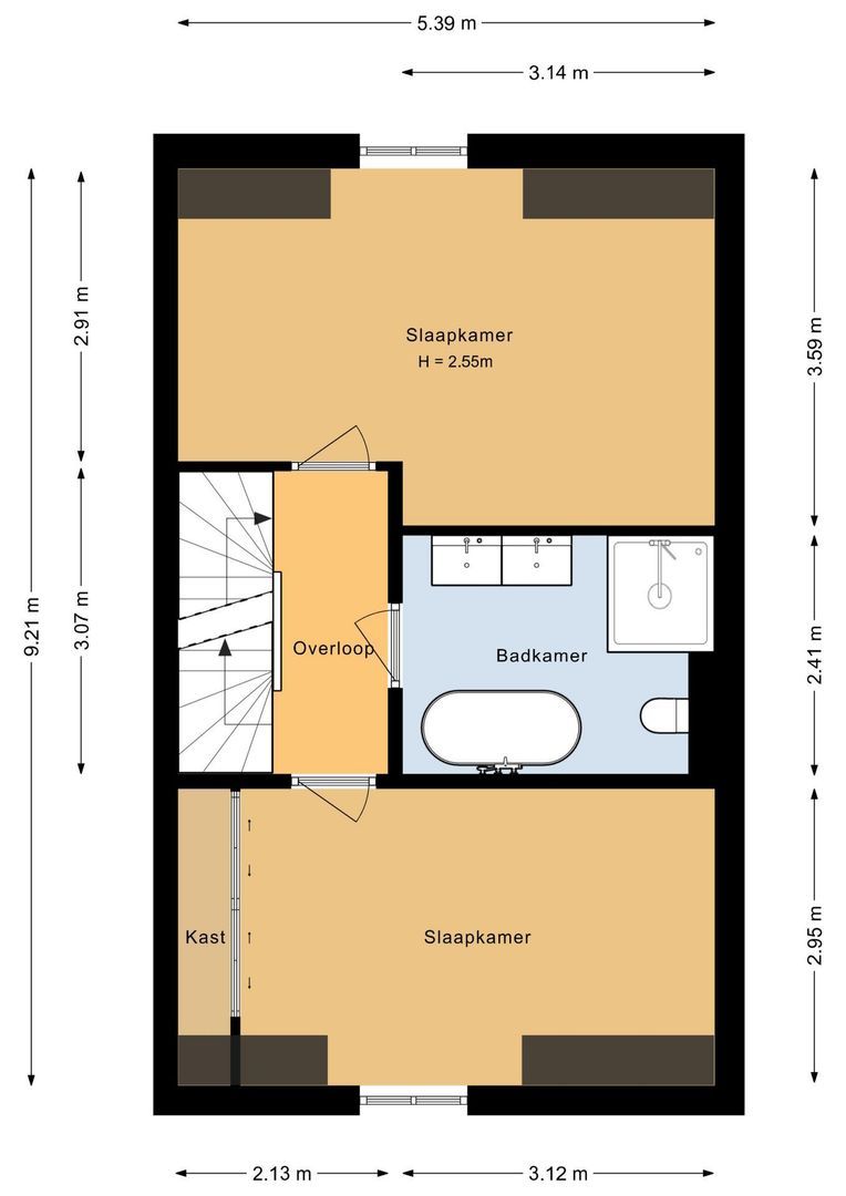 Binnenweg 3 A, Noordwijk plattegrond-2