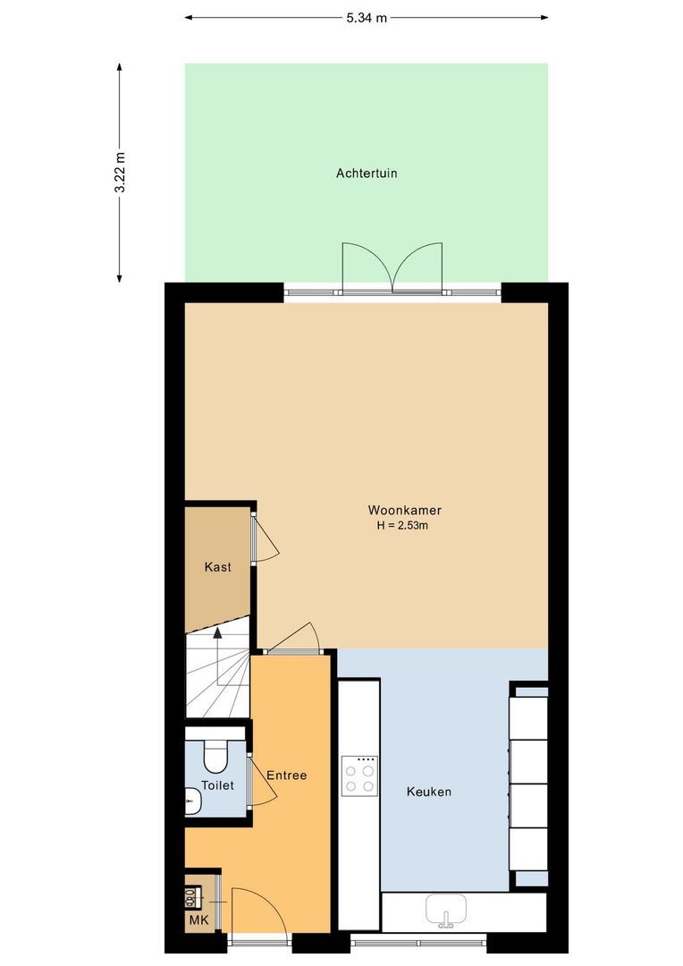 Binnenweg 3 A, Noordwijk plattegrond-0