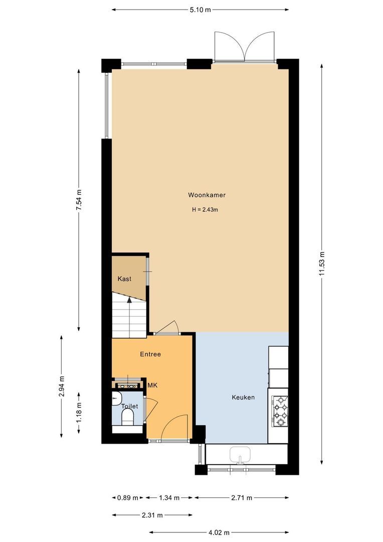 Tamarijnslaantje 39, Noordwijk plattegrond-1