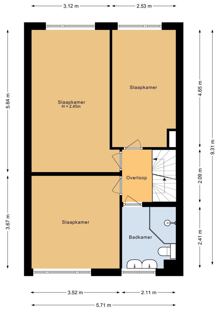 Strandplevier 23, Noordwijk plattegrond-2