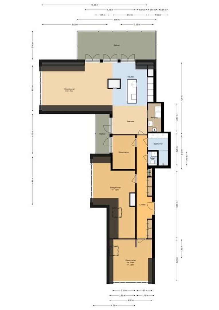 Huis ter Duinstraat 40 F, Noordwijk plattegrond-0