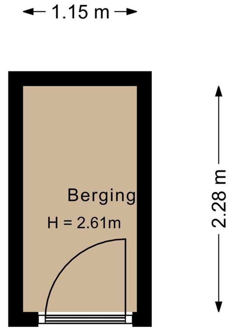 Huis ter Duinstraat 40 F, Noordwijk plattegrond-1