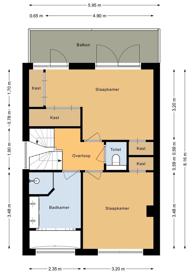 Huis ter Duinstraat 6, Noordwijk plattegrond-2