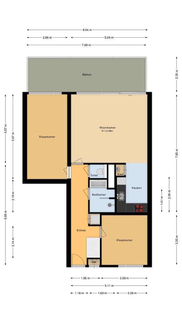 Bonnikeplein 131, Noordwijk plattegrond-0