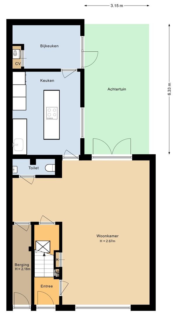 Piet Heinstraat 15, Noordwijk plattegrond-0