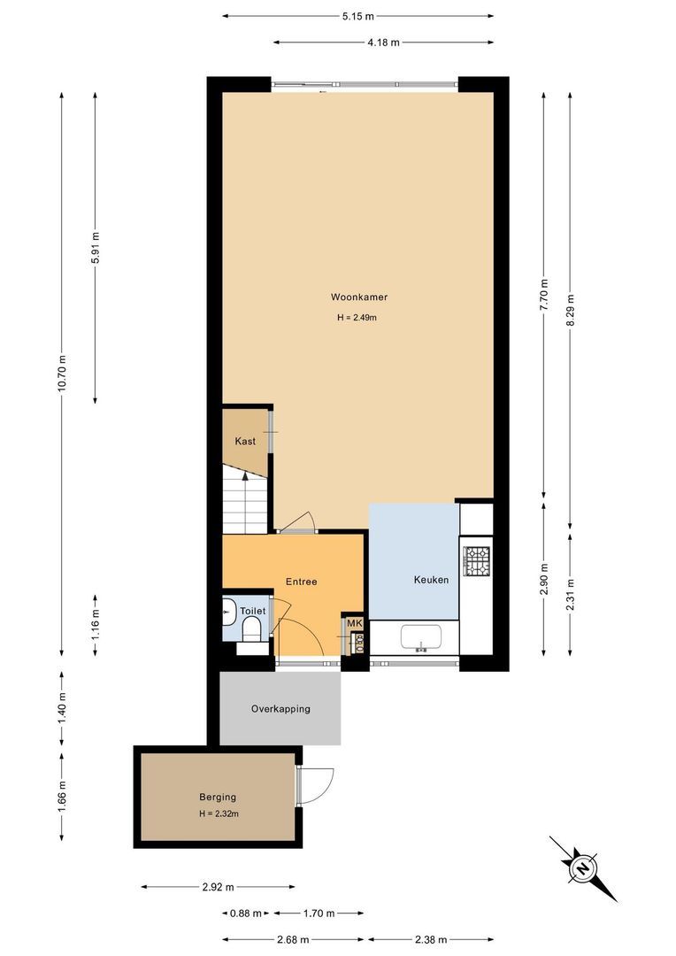 Tolhoren 55, Noordwijk plattegrond-1